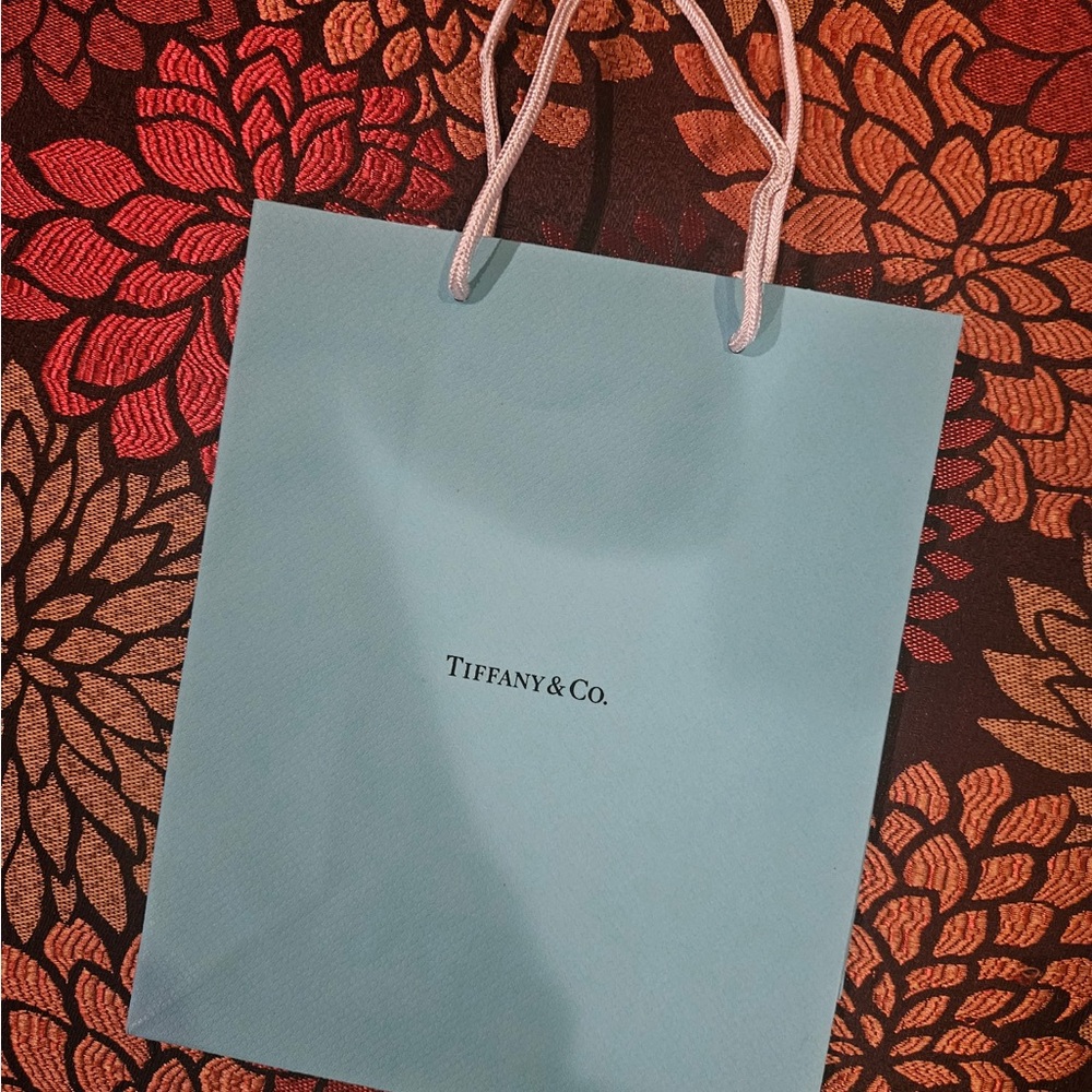 Tiffany & Co. Signature Blue Paper Tote with White Cord Handles